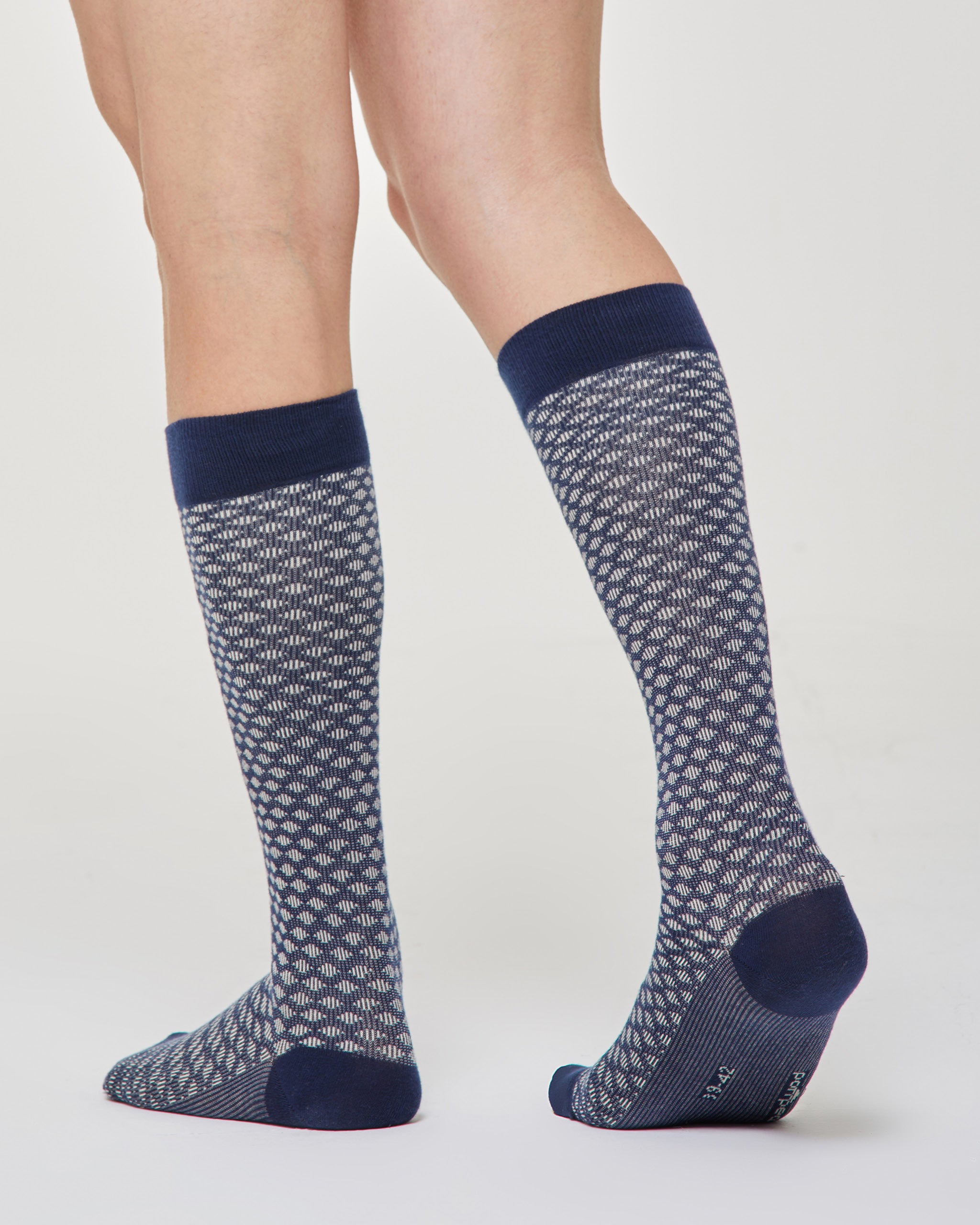 Duccio cotton long sock with tie pattern