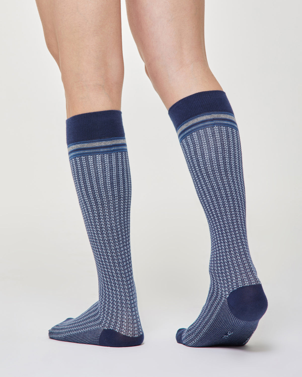 Efrem cotton long sock with tie pattern