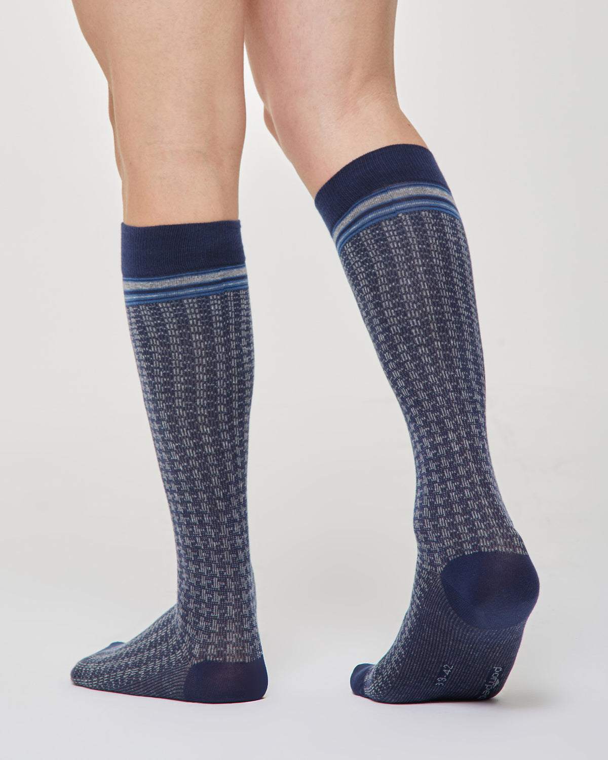 Chaussettes longues Eugenio en coton avec motif cravate