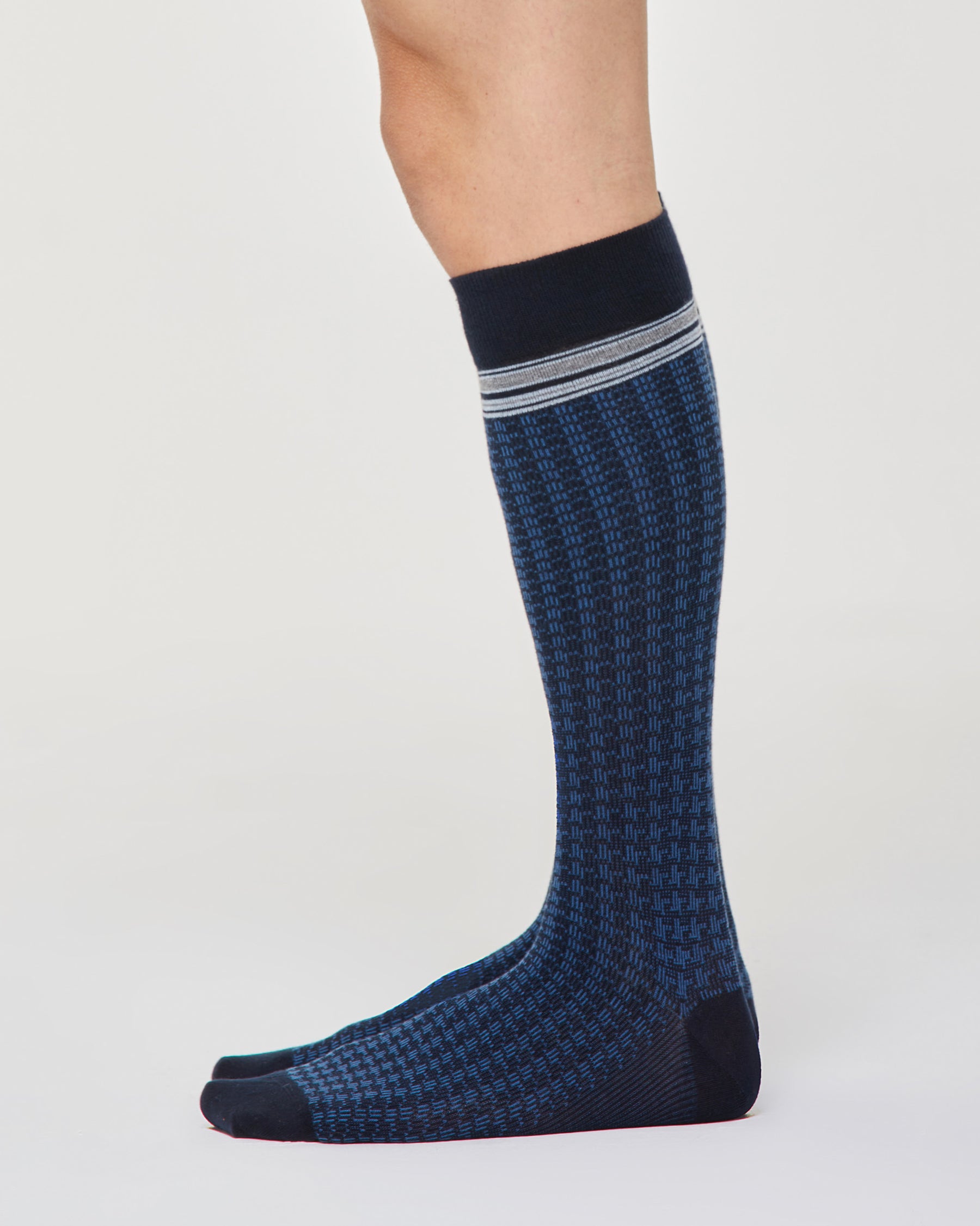 Eugenio cotton long sock with tie pattern