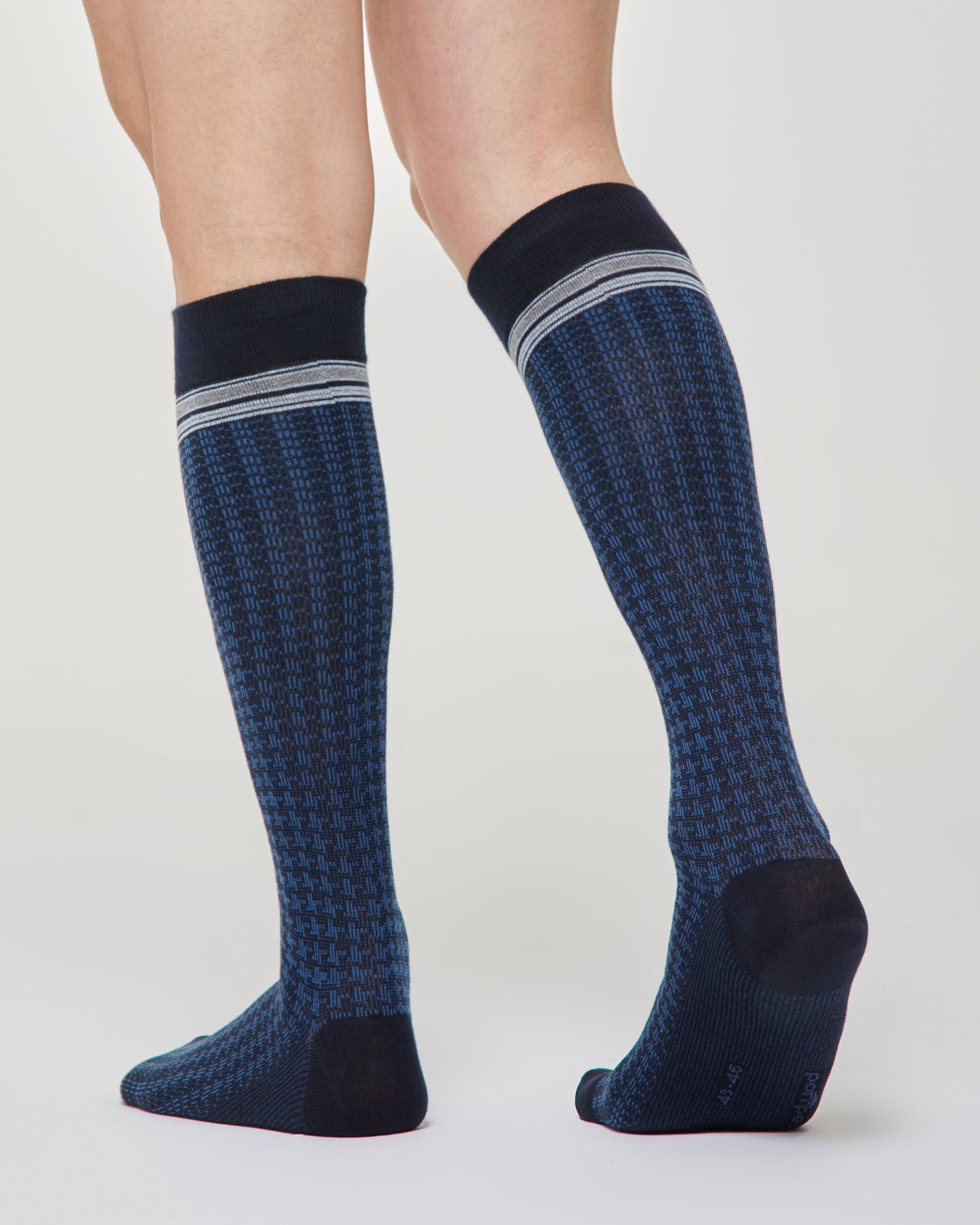 Eugenio cotton long sock with tie pattern
