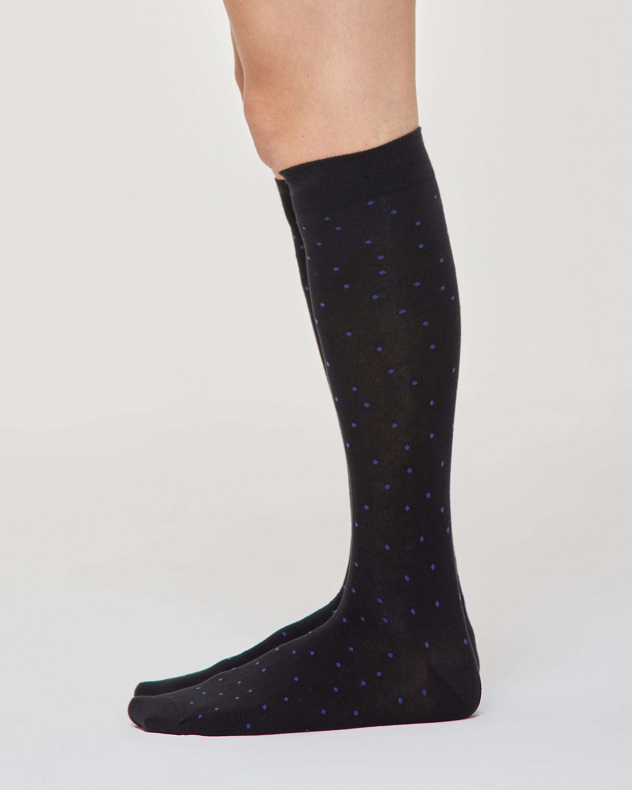 Ermanno cotton long sock with polka dots 