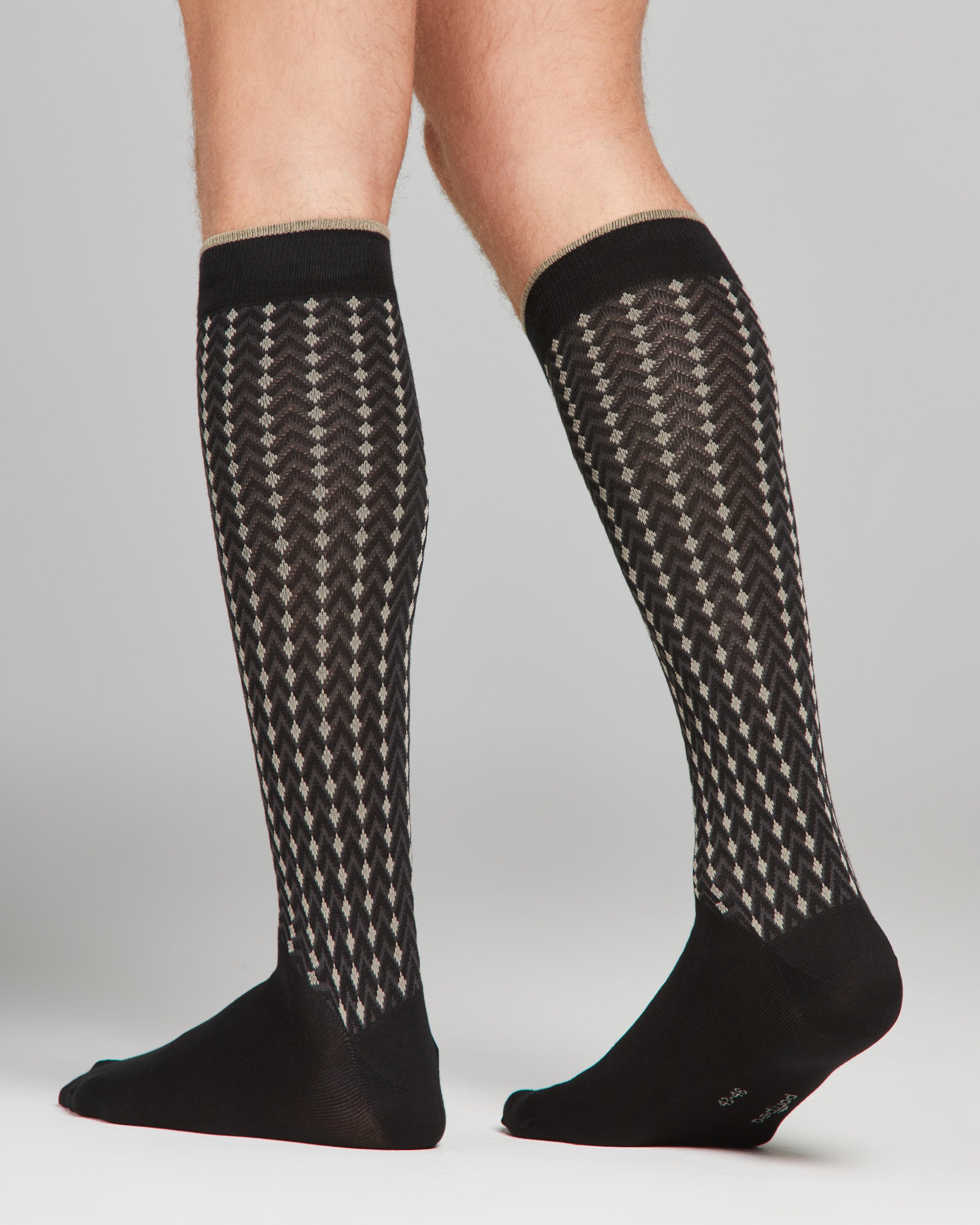 Lange Baumwollsocken Santiago mit geometrischem Muster