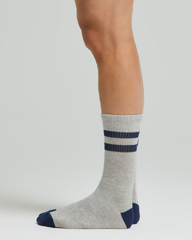 Calza tennis Argo cotone con righe a contrasto