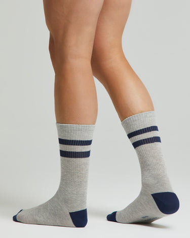 Calza tennis Argo cotone con righe a contrasto