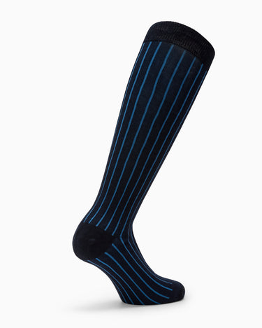 Calza lunga caldo cotone Quinn con righe verticali