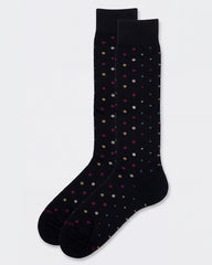 Calza lunga caldo cotone Romeo con macro-pois