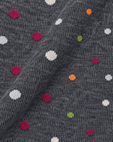 Calza corta caldo cotone Romeo con macro-pois