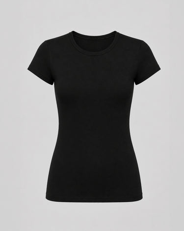 Camiseta mujer cuello redondo sin estrés algodón modal