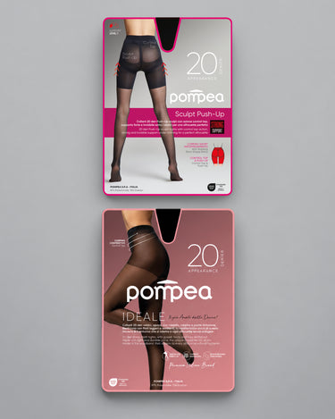 Set Collant sculpt push-up 20 den + Collant Ideale (Black)