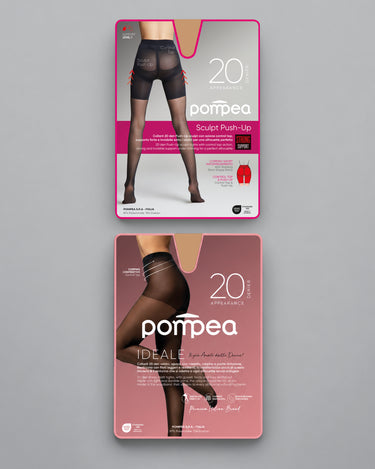 Set Collant sculpt push-up 20 den + Collant Ideale (Polvere dorata)