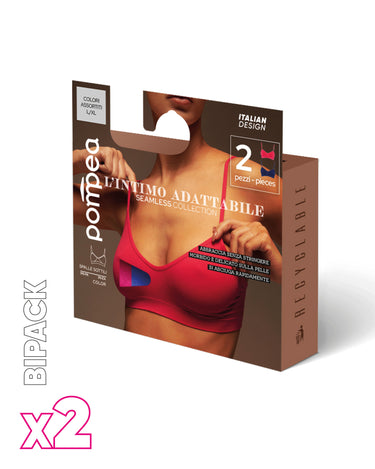 Sujetador sin costuras con tirantes finos X2