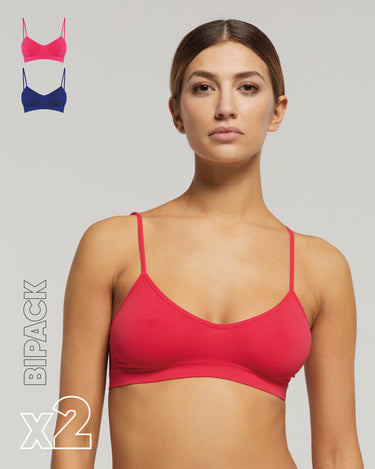 Sujetador sin costuras con tirantes finos X2