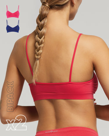 Sujetador sin costuras con tirantes finos X2