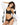 <b>Ensemble complet de sous-vêtements en dentelle coordonnée</b> (Noir)