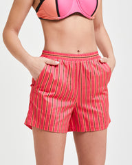 Pompea x Silvian Heach shorts con fantasia rigata