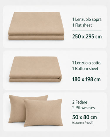 Lenzuola 2 piazze 180x198