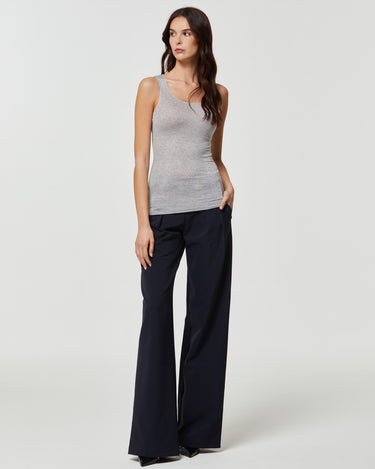 CANOTTA SCOLLO TONDO IN MODAL CASHMERE