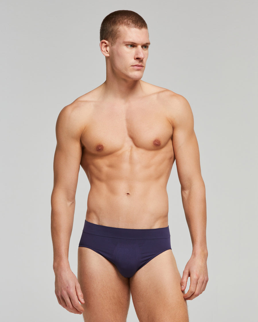 Briefs in Lycra, comfortable fit, Seamless, blue