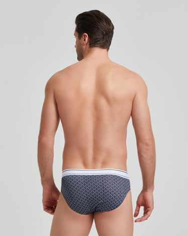 Slip homme en coton avec micro imprimé On-Off
