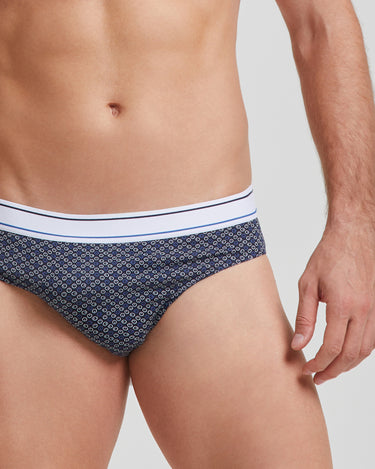 Slip homme en coton avec micro imprimé On-Off