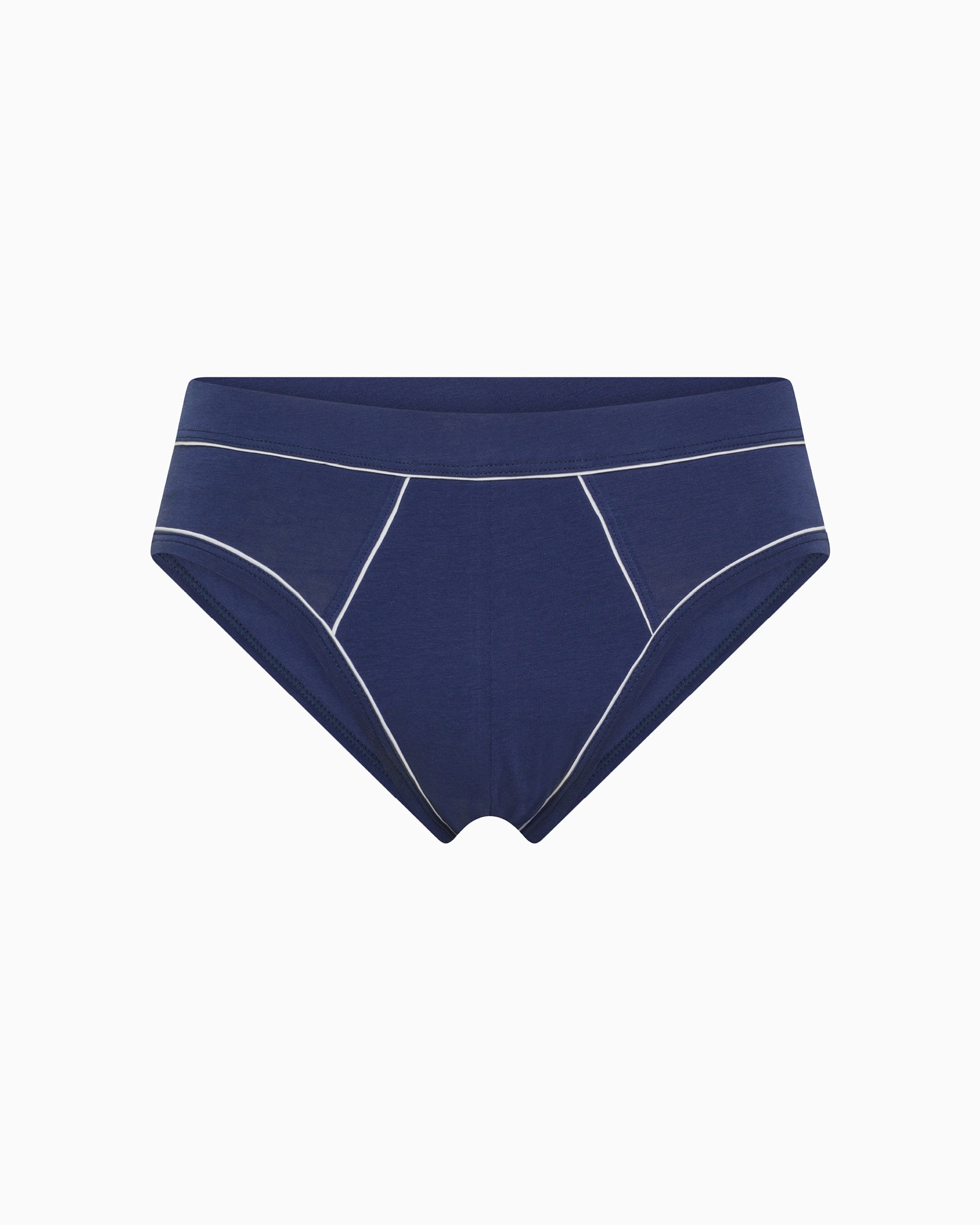 Slip hombre de algodón liso con detalles en contraste