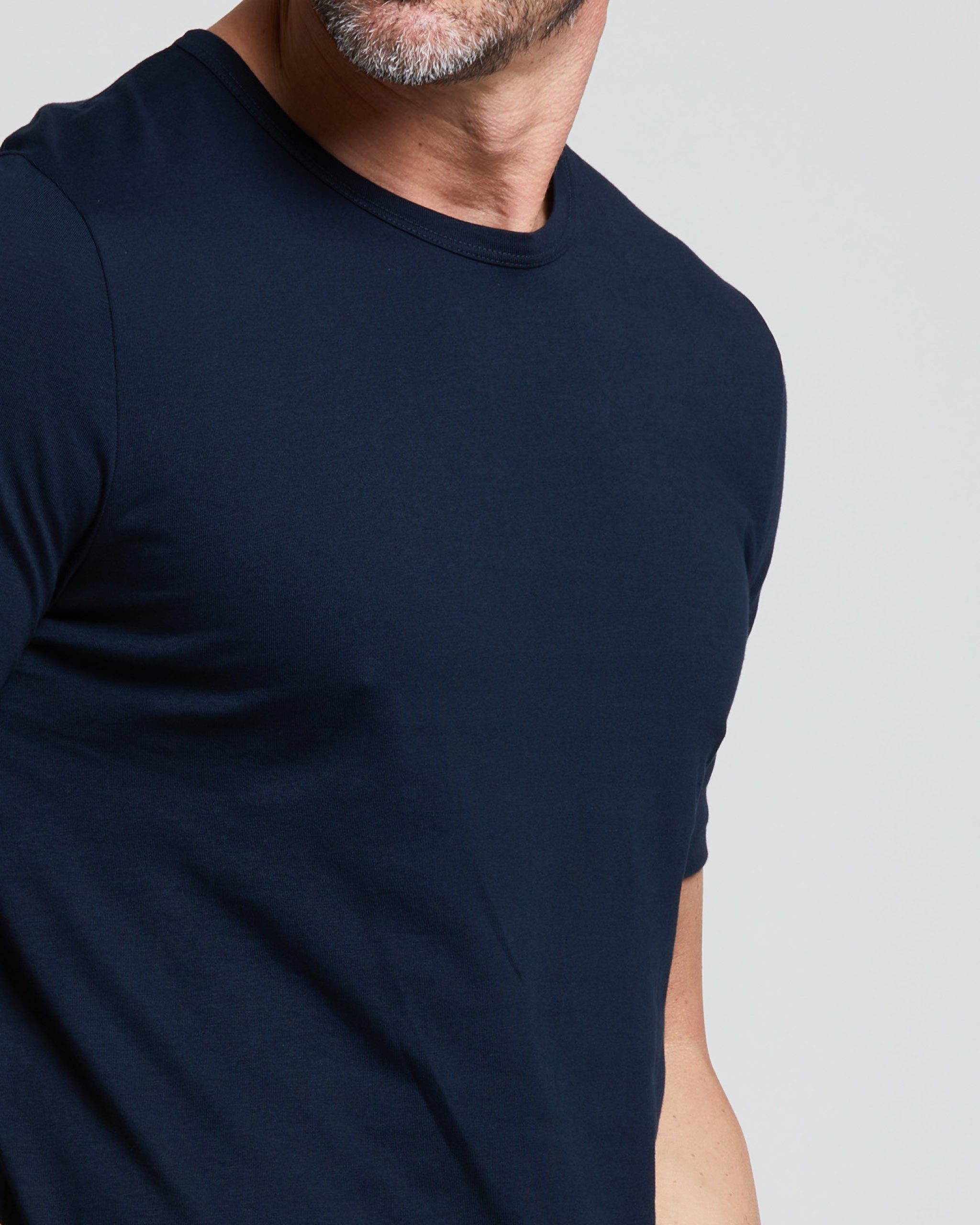 TShirt-People Moin! Maglietta Uomo - Blu Navy, Cotone 100%, Taglie Forti Fino A XXXXXL