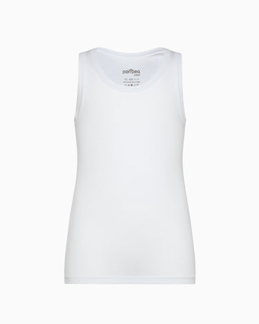 Camiseta de tirantes para niño con cuello redondo de algodón orgánico