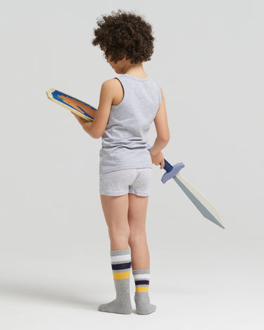 Camiseta de tirantes para niño con cuello redondo de algodón orgánico