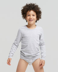Langarmshirt für Kinder aus warmem Bio-Baumwollstoff mit Rundhalsausschnitt