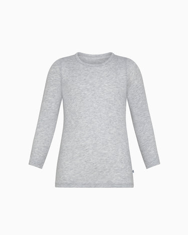 Camiseta de cuello redondo de manga larga para niño en algodón orgánico cálido