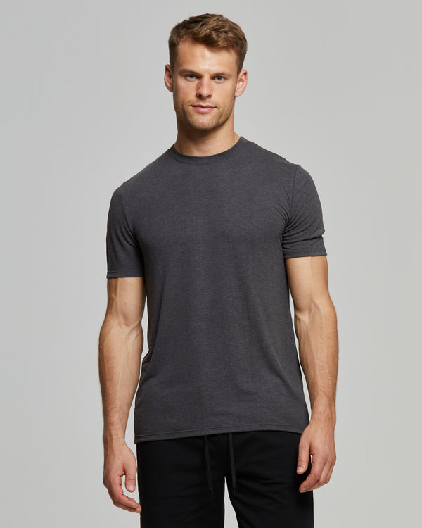 SHORT-SLEEVE CREW NECK SWEATER