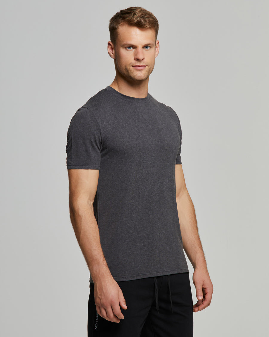 SHORT-SLEEVE CREW NECK SWEATER