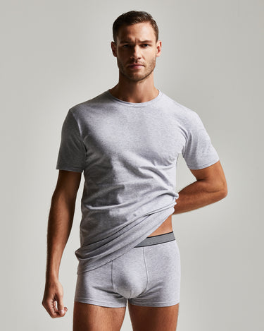CAMISETA DE CUELLO REDONDO DE ALGODÓN ORGÁNICO REGULAR FIT