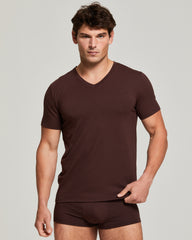 T-Shirt col V No Stress en coton modal