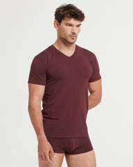 T-Shirt V-Ausschnitt kein Stress Baumwolle Modal