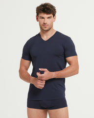T-Shirt no stress en coton modal col V