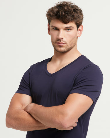 Camiseta escote en V sin costuras