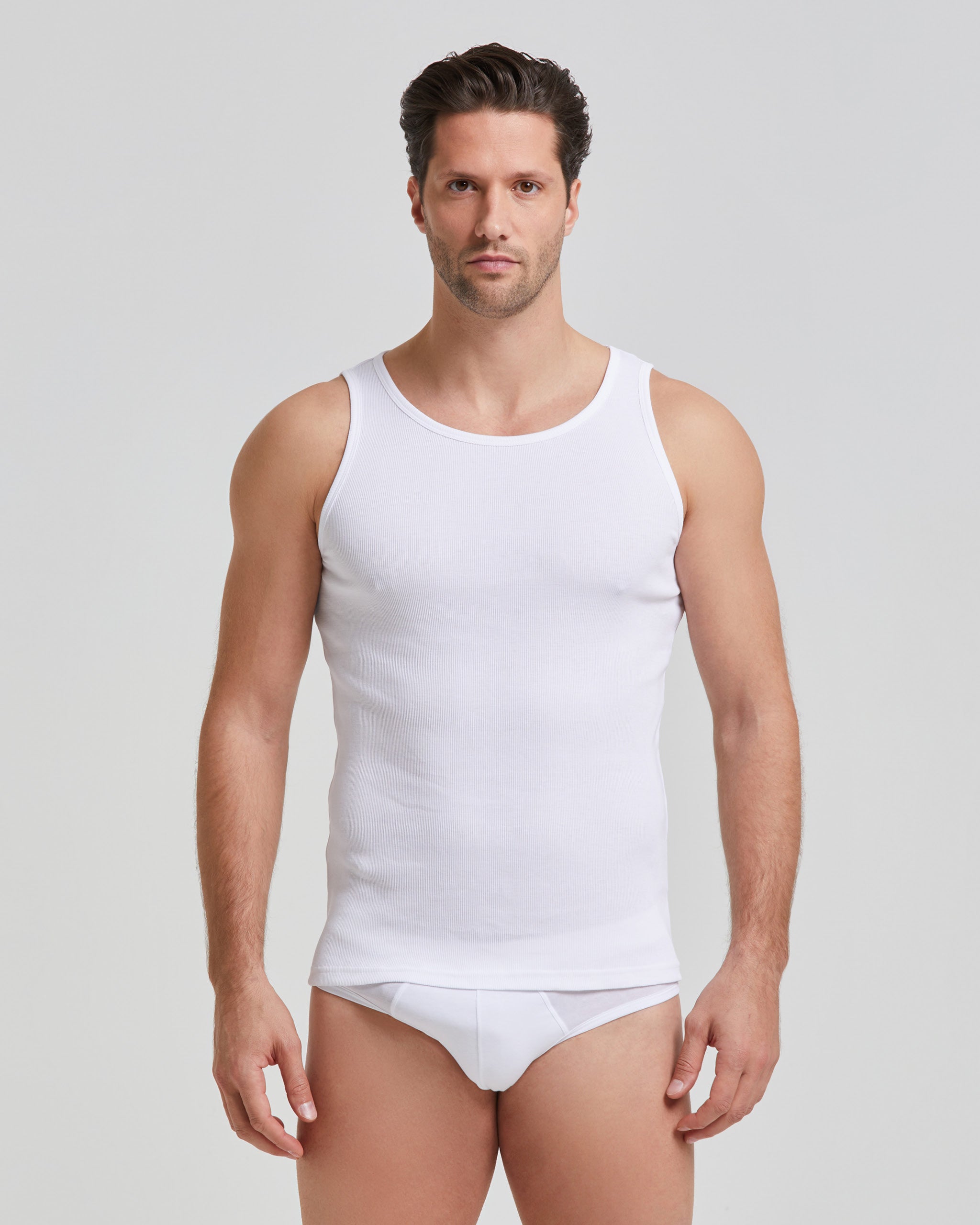 AXIOM Canotta Uomo Active Wear Ct 7315 - Bianco, Taglia 6, 97% Cotone 3% Elastan