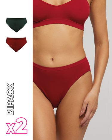 Slip seamless donna con tassello immagliato X2