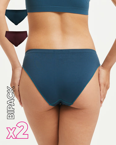 Slip seamless donna con tassello immagliato X2