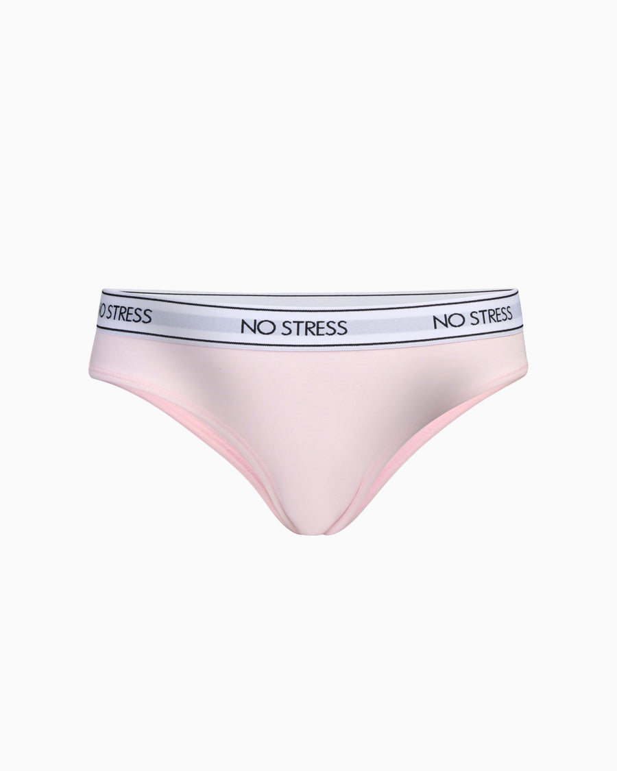 No stress women's cotton briefs with elasticated logo strap