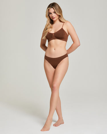 Slip donna jacquard effetto coccodrillo