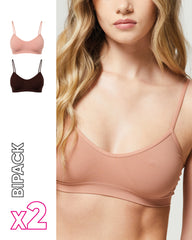 Brassiere seamless con spalline sottili X2