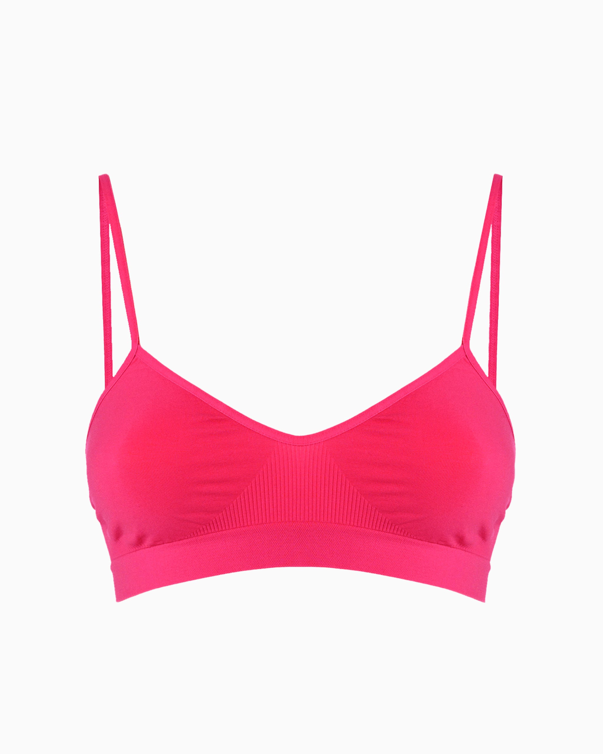 Seamless bra with thin straps