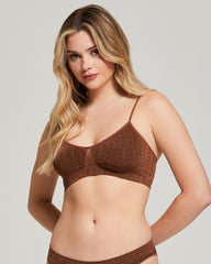 Sujetador tipo bralette jacquard con efecto de cocodrilo