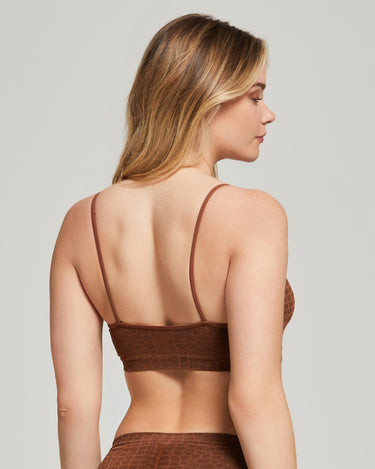 Brassiere jacquard effetto coccodrillo