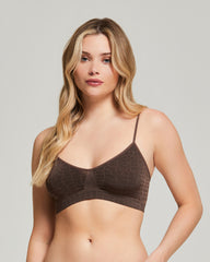 Bralette mit Jacquard-Krokodileffekt