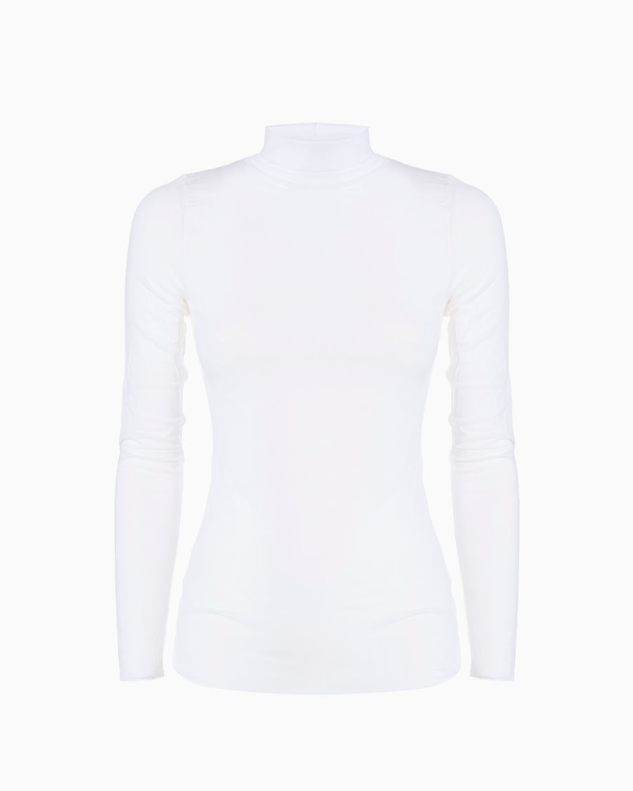 Modal cashmere high neck top