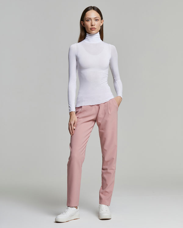 Modal cashmere high neck top